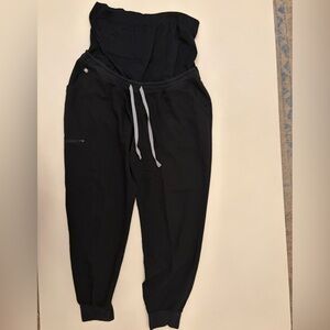 Figs Black Zamora Jogger Pants- Maternity XL